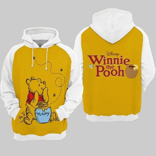 Pooh And Honey Winnie The Over Print 3d Hoodie Zip Hoodie 840 Moonbestprint