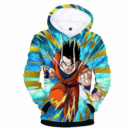 Son Gohan Cartoon Dragon Ball Anime Manga Over Print 3d Hoodie Zip Hoodie Moonbestprint