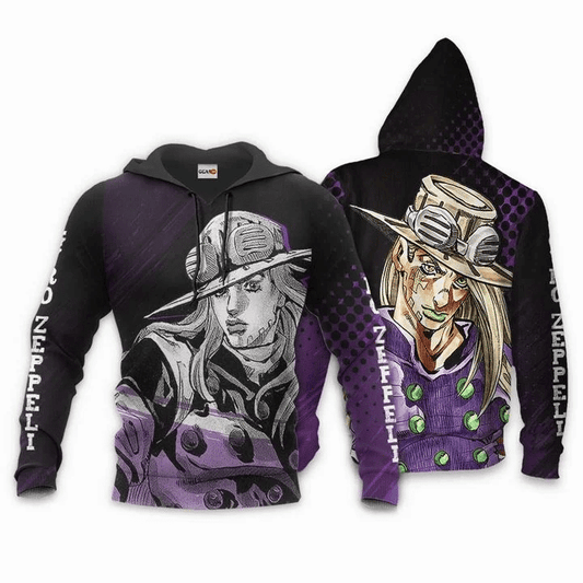 Gyro Zeppeli Jojo's Bizarre Adventure Anime Manga For Men And Women 3d Hoodie Zip Hoodie Moonbestprint