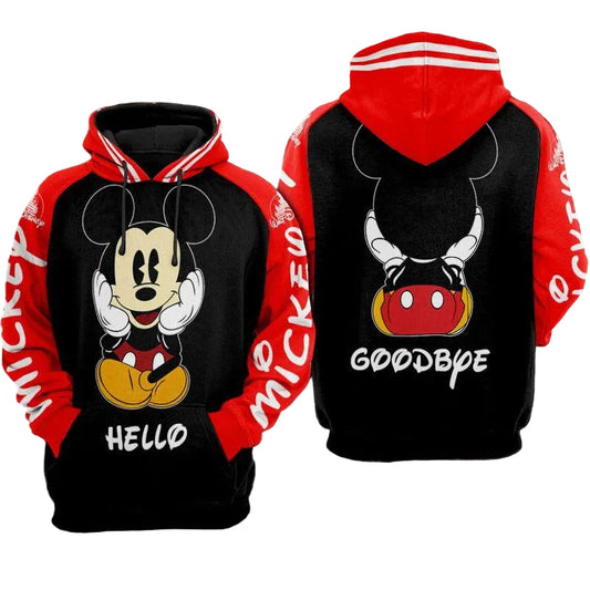 Hello Goodbye Mickey Hoodie Limited 3d Printed Hoodie Moonbestprint