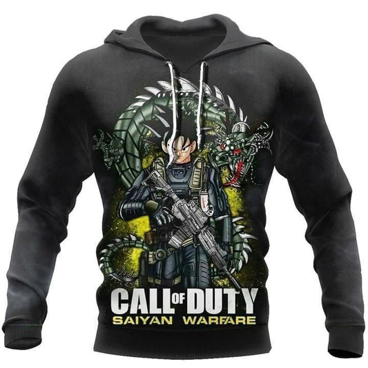 Dragon Ball Call Of Duty Saiyan Warfare 3d Hoodie Moonbestprint