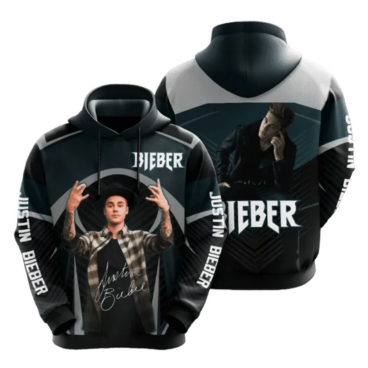 Justin Bieber Signature Design Gift For Fan Custom 3d Hoodie All Over Printed Hoodie Moonbestprint