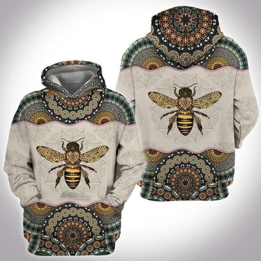 Bees Full Printing Hoodie 3d Hoodie Moonbestprint