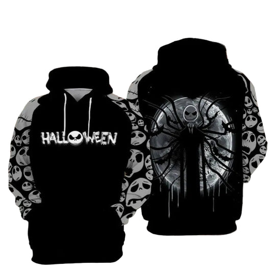 Halloween Jack Skellington Slender Man Black 3d Hoodie Zip Hoodie Moonbestprint