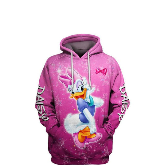 Daisy Duck Disney, Cute Daisy Duck Ver101 All Over Print Hoodie Moonbestprint