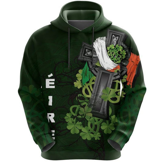 Irish Hoodie Pullover Shamrock Celtic Cross - Happy St. Patrick's Day Over Print 3d Hoodie Zip Hoodie Moonbestprint