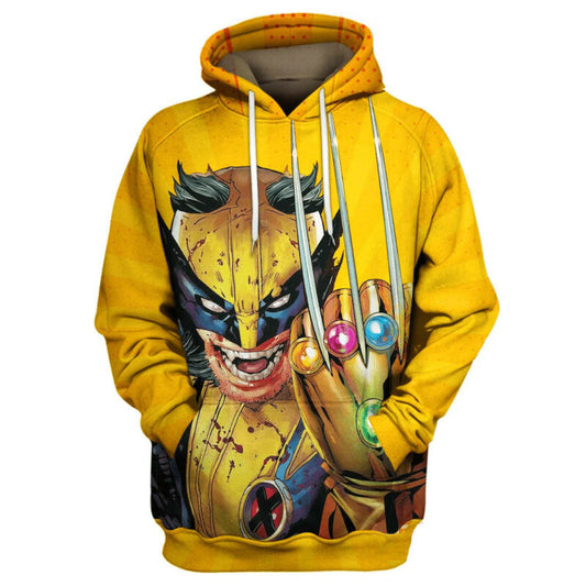 Marvel Wolverine Angry 3d Hoodie Zip Hoodie Moonbestprint