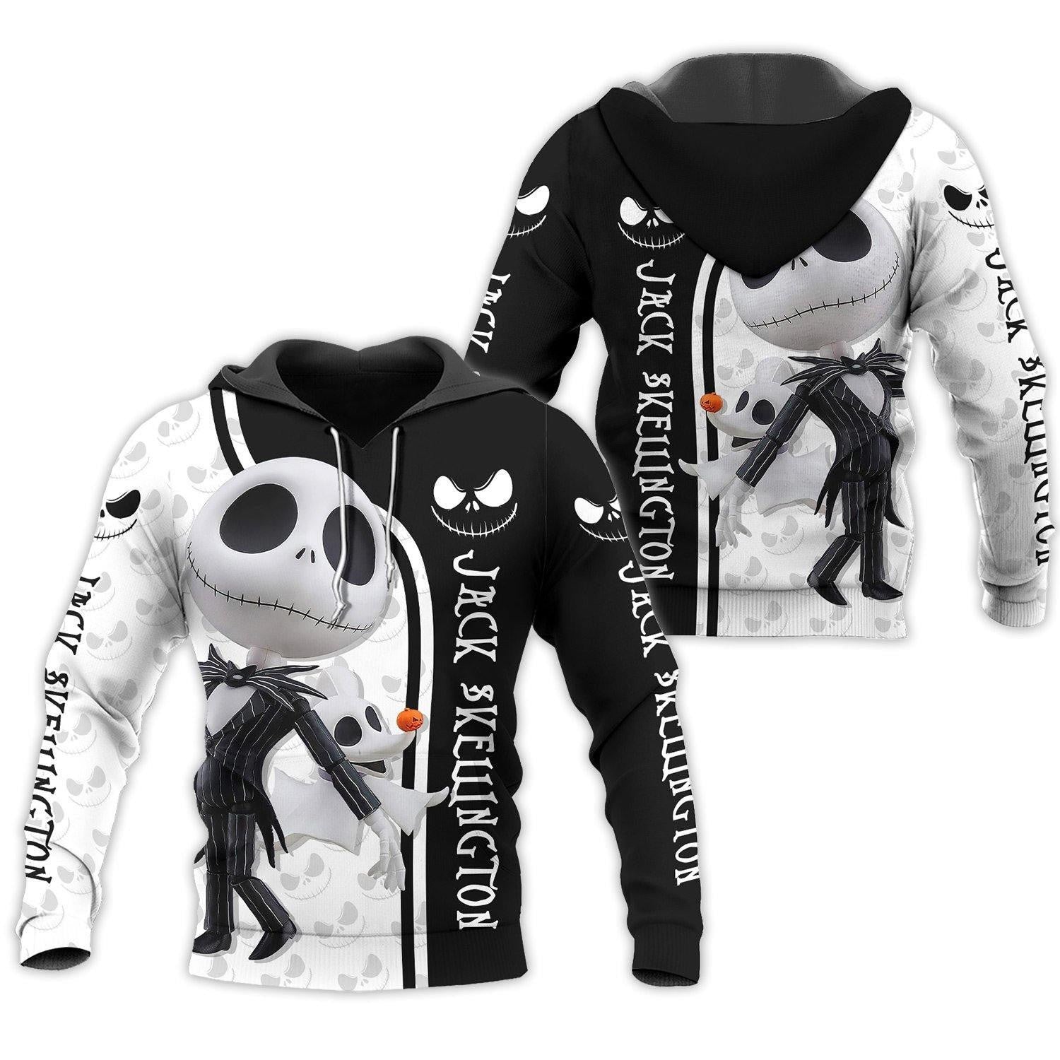 Nightmare Before Christmas Jack Skellington Hoodie And Zip Hoodie, Gift For Fan 3d All Over Print Shirt Hoodie Moonbestprint