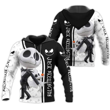 Nightmare Before Christmas Jack Skellington Hoodie And Zip Hoodie, Gift For Fan 3d All Over Print Shirt Hoodie Moonbestprint