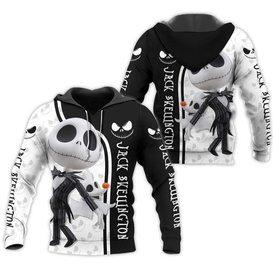 Nightmare Before Christmas Jack Skellington Hoodie And Zip Hoodie, Gift For Fan 3d All Over Print Shirt Hoodie Moonbestprint