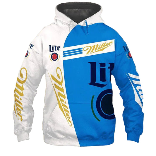 Miller Lite King Beer 5k424 Fan Gift Stylist Unisex Cartoon 3d Hoodie Zip Hoodie Moonbestprint