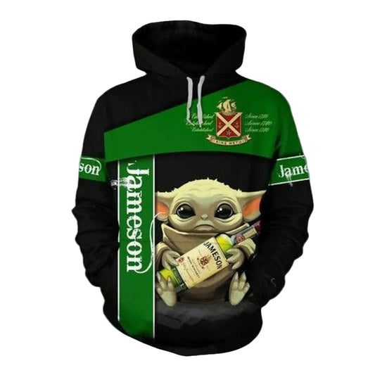 Baby Yoda Hoodie All Over Printed Hoodie Moonbestprint