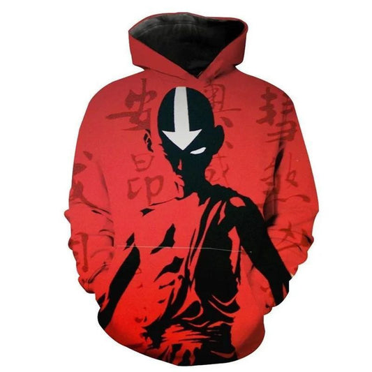 Red Avatar The Last Airbender Red Aang 3d Hoodie Moonbestprint