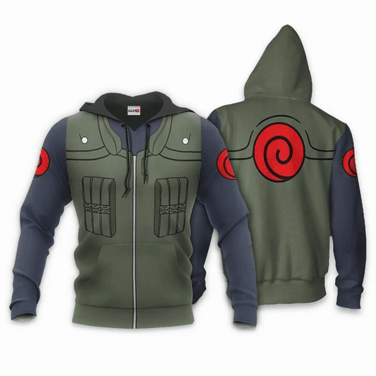 Kakashi Military Naruto Anime Manga For Men And Women 3d Hoodie Zip Hoodie Moonbestprint