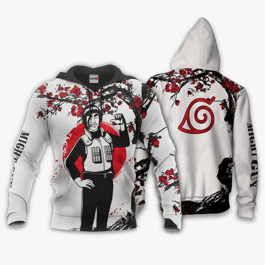 Might Guy Anime Manga Naruto For Men And Women 3d Hoodie Zip Hoodie Moonbestprint