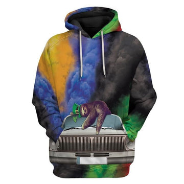 Fast Sloth St Patrick's Day Over Print 3d Hoodie Zip Hoodie Moonbestprint