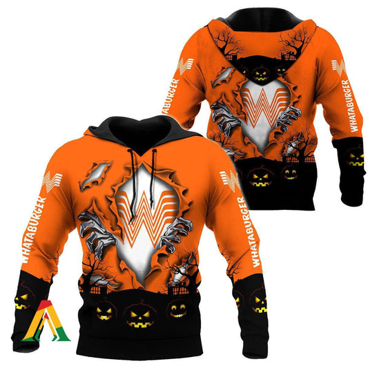 Scary Night Halloween Whataburger Hoodie &amp; Zip Hoodie Moonbestprint
