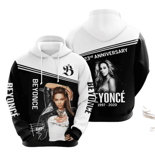 Beyonc? 23th Anniversary 1997 2020 Signature Design Gift For Fan Custom 3d Hoodie All Over Printed Hoodie Moonbestprint