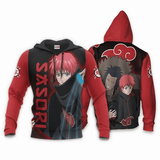 Akatsuki Sasori Naruto Anime Manga For Men And Women 3d Hoodie Zip Hoodie Moonbestprint