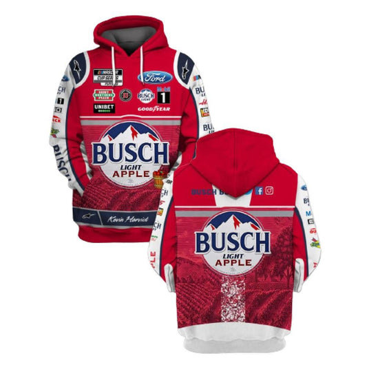 Kevin Harvick Busch Light Apple All Over Print Hoodie Moonbestprint