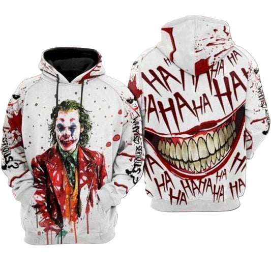 Joker Lovers Creepy Smile Halloween 3d Hoodie Moonbestprint