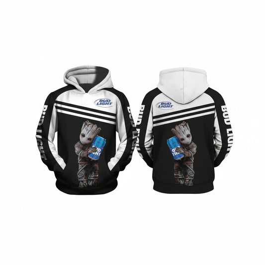 Groot Star Wars Hug Bud Light 3d Hoodie Moonbestprint