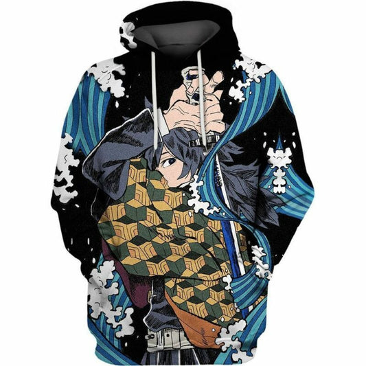 Giyuu Tomioka Over Print 3d Hoodie Zip Hoodie Moonbestprint