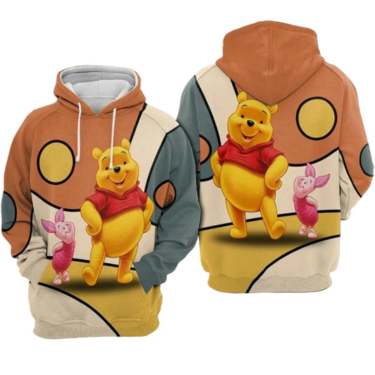 Winnie The Pooh And Piglet Over Print 3d Hoodie Zip Hoodie Moonbestprint