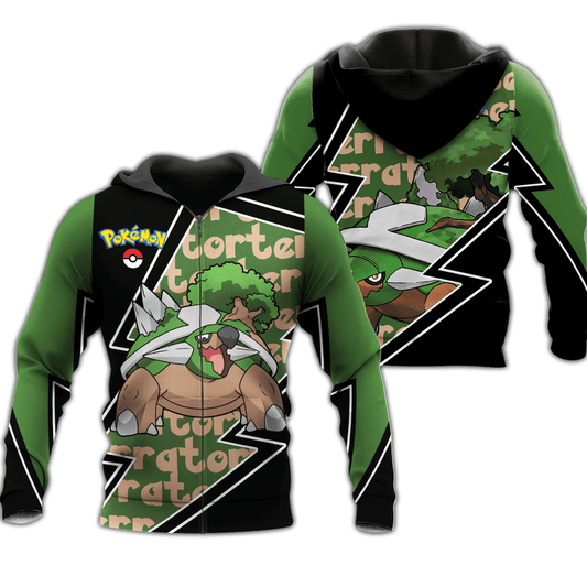 Torterra Pokemon Anime Manga For Men And Women 3d Hoodie Zip Hoodie Moonbestprint