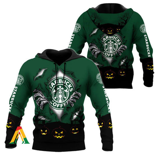 Scary Night Halloween Starbucks Coffee Hoodie &amp; Zip Hoodie Moonbestprint