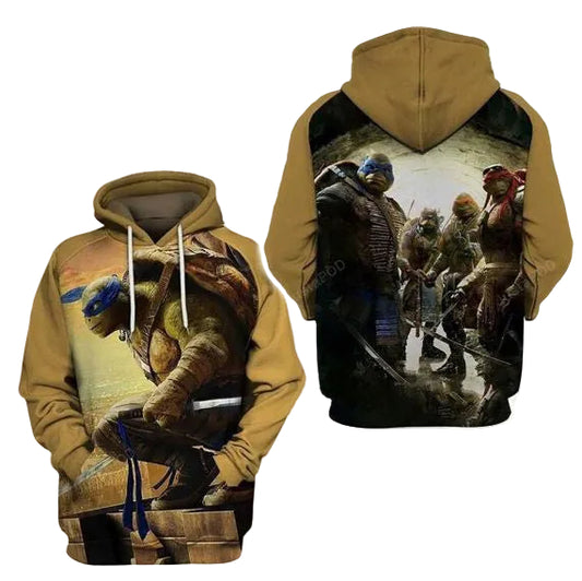 Teenage Mutant Ninja Turtles Lovers 3d All Over Print Raglan Hoodie Zip Up Hoodie Moonbestprint
