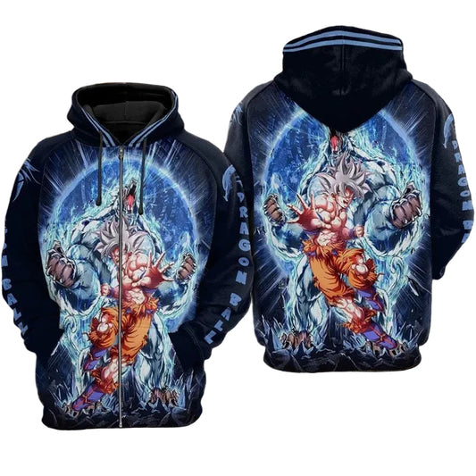 Goku Mastered Ultra Over Print 3d Hoodie Zip Hoodie Moonbestprint