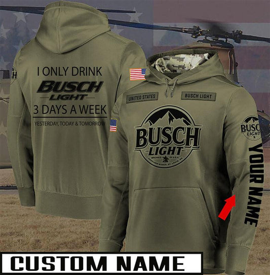 Personalized Busch Light Us Army Hoodie, Gift For Fan 3d All Over Print Shirt Hoodie Moonbestprint