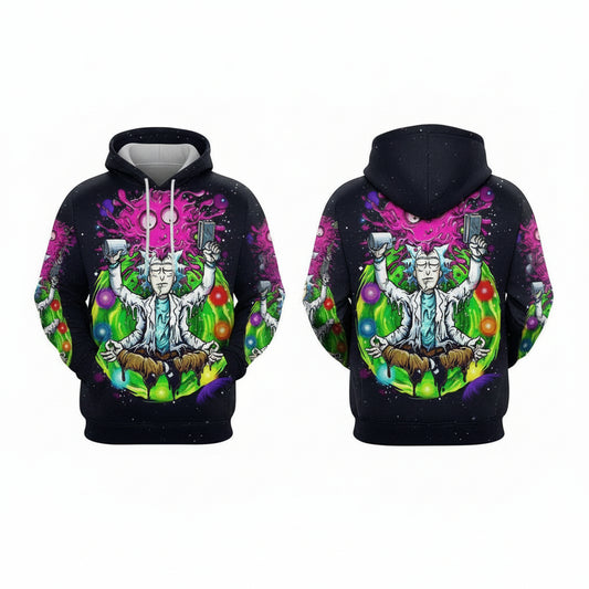 Doctor Stranger Coloful Cartoon Rick And Morty 3d Hoodie 878 Moonbestprint