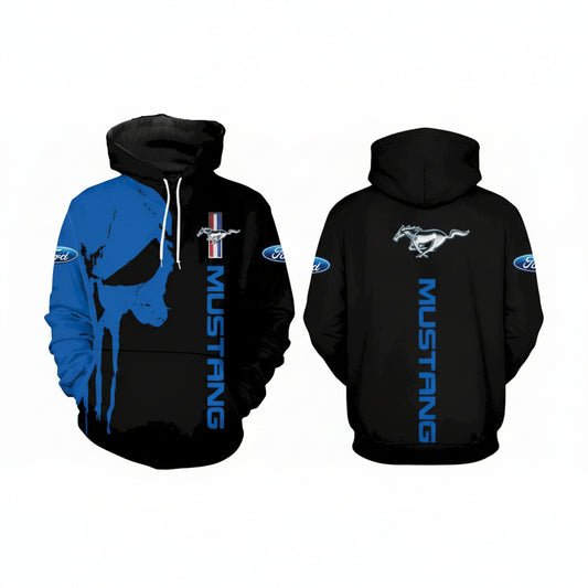 Ford Mustang Punisher 3d Hoodie Moonbestprint