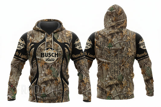 Busch Latte Deer Hunting Unisex Hoodie, Gift For Fan 3d All Over Print Shirt Hoodie Moonbestprint