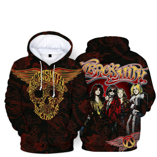 Aerosmith Band 3d Hoodie Zipper Hoodie Moonbestprint