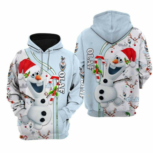 Olaf Frozen Disney Christmas Unisex 3d Hoodie Zip Hoodie Moonbestprint