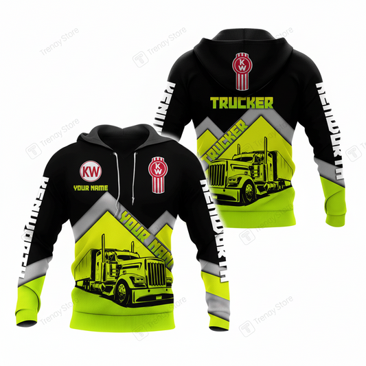 Custom Name Kenworth Trucks Racing Team 7k901 Fan Gift 3d Zip Hoodie Hoodie Ii0 Moonbestprint