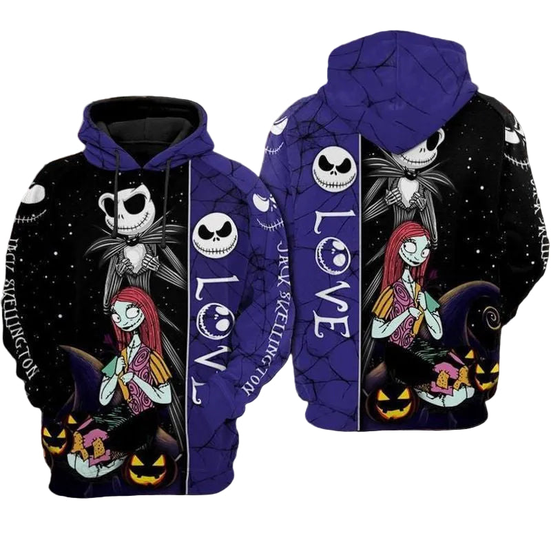 Jack Skellington Love 3d Hoodie Zip Hoodie 249 Moonbestprint