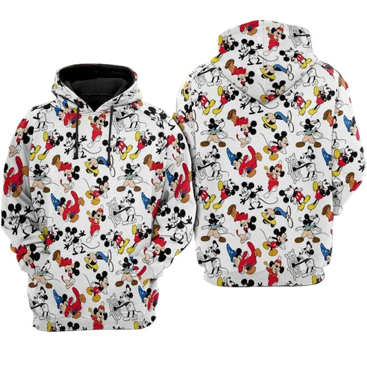 Mickey Mouse Disney Pattern Over Print 3d Hoodie Zip Hoodie 398 Moonbestprint