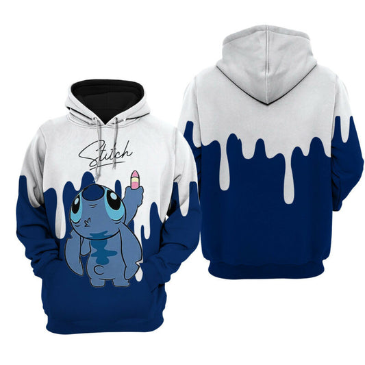 Stitch Color Dipped Hoodie Zip Hoodie Moonbestprint