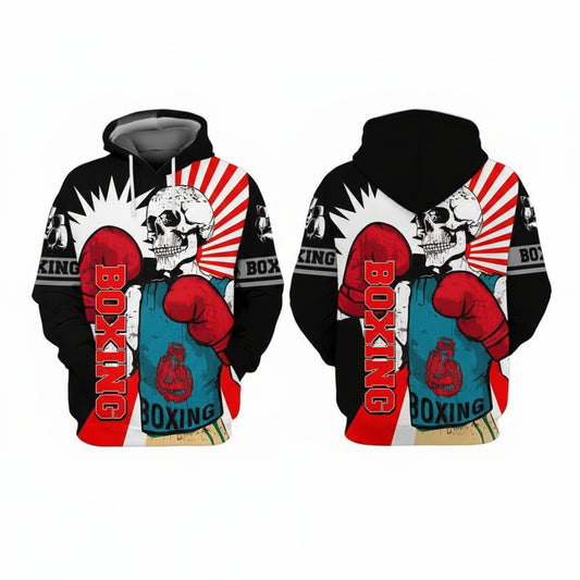Boxing Skull For Men And Women 3d Hoodie Zip Hoodie Moonbestprint