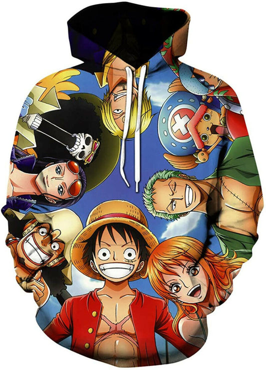South Africalontse Unisex Anime One Piece 3d Printed Hoodie Luffy Straw Hat Pirates Pullover Sweatshirt Hoodies Moonbestprint