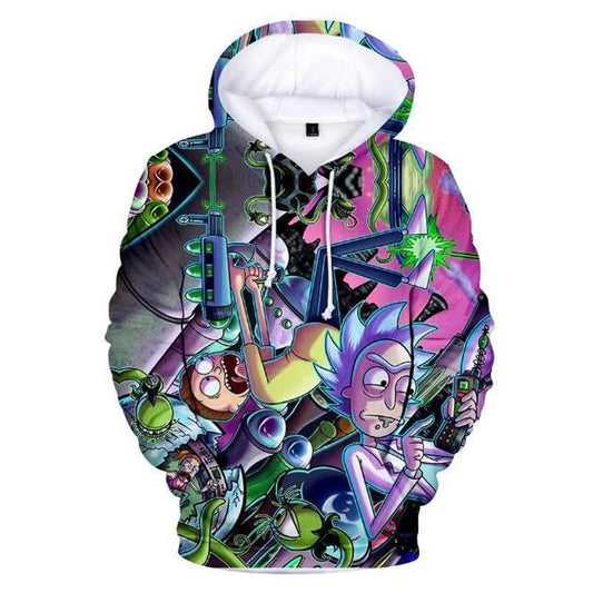 Cartoon Rick And Morty Gift For Men And Women Over Print 3d Hoodie Zip Hoodie 867 Moonbestprint