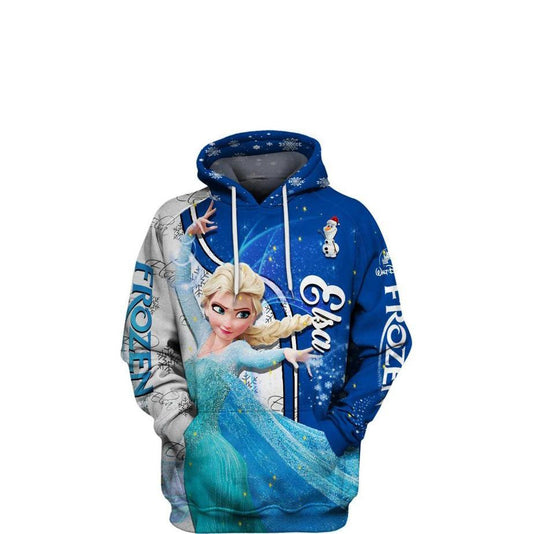 Elsa Of Arendelle, Elsa Princess Frozen All Over Print Hoodie Moonbestprint