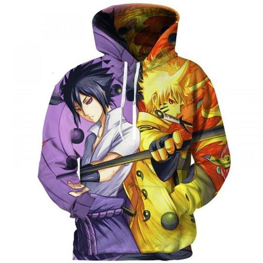 Naruto And Sasuke Final Battle Naruto Anime All Over Print 3d Hoodie Zip Hoodie 2 Moonbestprint