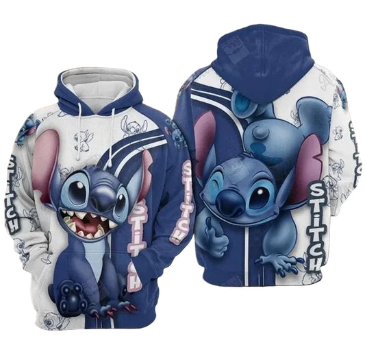 Lilo And Stitch Cute Lover Ii 3d Hoodie Zip Hoodie Moonbestprint