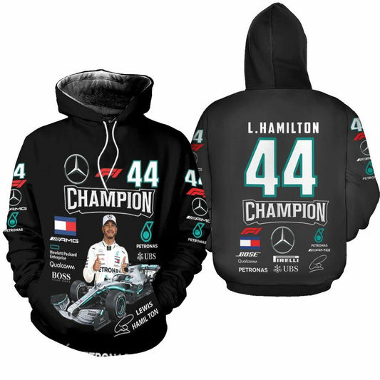 Formula 1 Lewis Hamilton Champion Mercedes All Over Print Hoodie 1270 Moonbestprint