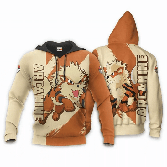 Pokemon Arcanine Anime Manga For Men And Women 3d Hoodie Zip Hoodie Moonbestprint